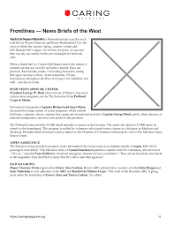 Frontlines — News Briefs of the West