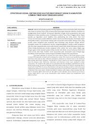 Pdf Stratifikasi Sosial Sistem Sosio Kultur Masyarakat Sasak Di Kabupaten Lombok Timur Nusa Tenggara Barat