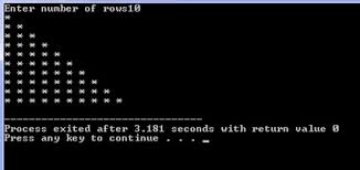C program to print number in reverse order? C Program For Half Pyramid Pattern