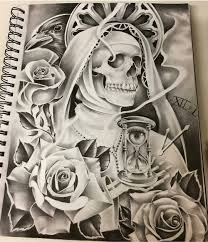 Santa Muerte Drawing By Jorgevega Tat2s Mexicanstyle Art Arte Art Drawing Santamuerte Tattoo Art Drawings Mexican Art Tattoos Lowrider Art