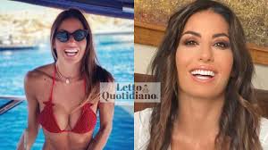 Long straight cut with bangs. Elisabetta Gregoraci Il Decollete Finisce Dentro Il Piatto Di Pasta