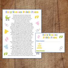 Add a poem, a quote or inspiring words to your greeting cards, shower invitations, or thank you shower poems for baby can be personalized with a first name, date of birth or both. Baby Shower Points Poem Printable Game Baby Shower Game Neutral Gender Baby Shower Game Poem Game Printable Poem Points Pink Blue In 2021 Baby Shower Poems Coed Baby Shower Baby Shower
