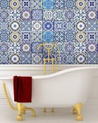 Lastly, create a cohesive look for the whole space by tying the decorative tiles together with complimentary terracotta floor tile. 24 Tile Decals Mexican Tile Stickers Bathroom Decor Ideas Mixed For Wa Alegria M