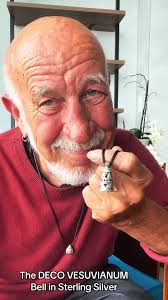 The DECO VESUVIANUM Bell Necklace in Sterling Silver.  https://www.grbbells.com/products/deco-vesuvianum #deco #artdecostyle  #artdecodesign #vesuvius #925 #925silverjewelry #925silver