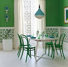 This dining room is glowing in green. 15 Pretty Green Accentuated Dining Room Designs Home Design Lover