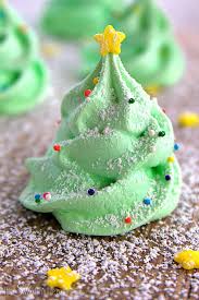 Christmas Tree Meringue Cookies Cookies Recipes Christmas Holiday Cookies Christmas Sweets