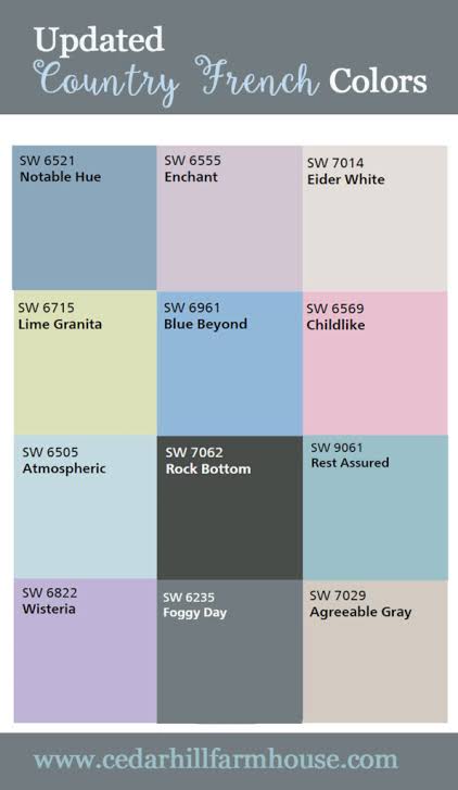 What are the NEW Country French Colors - Cedar Hill Farmhouse