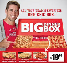 Pizza Hut Kicks Off Football Season With Mvp Duo Aaron Rodgers And Big Dinner Box Dinner Box Pizza Dinner Pizza Hut