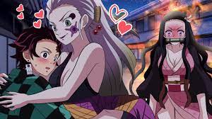 A story about Nezuko being jealous of Daki, who seems to be cute about  Tanjiro. - YouTube