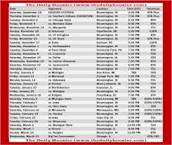 To buy illinois basketball basketball tickets, select the game you need from the list on our illinois fighting illini mens basketball basketball page. Indiana Basketball 2018 19 Schedule Tv Tip Times And Printable Version The Daily Hoosier