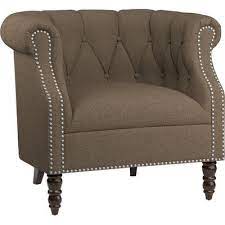 Three Posts Huntingdon Barrel Chair Fabric Chair Furniture Chesterfield Chair