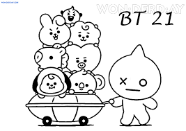 *free* shipping on qualifying offers. Bt21 Coloring Pages 80 Free Printable Coloring Pages