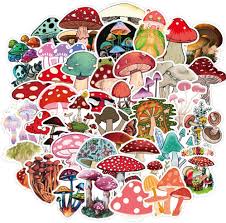 Print and color the pictures trippy. Amazon Com 50pcs Aesthetic Mushroom Decal Stickers Vinyl Waterproof For Water Bottles Scrapbooking Car Laptop Hydroflasks Macbook Mushroom Stickers Pack For Adults Kids Students Women Teachers Teens Toys Games