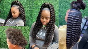 Read on to learn how to master crimped hair with this super easy tutorial: How To Do A Glueless Up Down Crimped Ponytail On Natural Hair Youtube