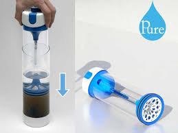 Pure Water Bottle Filters 99 9 Of Bacteria With Uv Light Filtered Water Bottle Pure Water Bottle Water Bottle