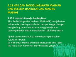 Mengikut seksyen 27 (1), akta perhubungan perusahaan 1967 award mahkamah perusahaan adalah muktamat dan konklusif. Kesatuan Sekerja Trade Unions Ppt Download