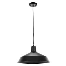 Globe Electric 1 Light Matte Black Barn Light Pendant 65155 The Home Depot
