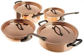 Matfer Bourgeat Matfer 915901 8 Piece Bourgeat Copper Cookware Set Affiliate Copper Cookware Set Copper Cookware Pots And Pans Sets