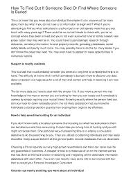 Searching for the person's name on a search engine like google is the most direct method. How To Find Out If Someone Died Or Find Where Someone Is Buried