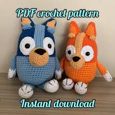 Maybe you would like to learn more about one of these? Two Patterns Blue And Red Heelers Crochet Patterns Bluey Etsy