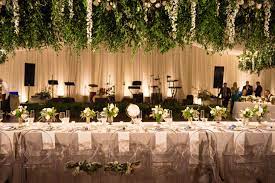 Greenery And Flowers Hanging From Ceiling Hanging Flowers Wedding Wedding Ceiling Decorations Wedding Ceiling