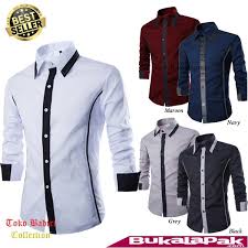 26 desember 2019 model baju kemeja cowok kekinian. Jual Kemeja Pria Lengan Panjang Warna Abu Dan Hitam Model Kombinasi Kemeja Pria Cowok Lengan Panjang Abu Kerja Kantor Kemeja Pria Lengan Panjang Hitam Kombinasi Keren Toko Badiri Di Lapak