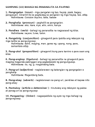 Download for free this set mga bahagi ng pananalita which you can use to develop the reading skills of your learners. Sampung 10 Bahagi Ng Pananalita Sa Filipino