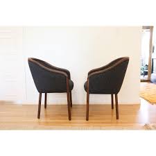 1960s Vintage Ward Bennett For Brickel Upholstered Club Chairs A Pair Chairish Club Chairs Club Armchair Chair