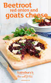 Recipe Beetroot Red Onion And Goat S Cheese Tart Sainsbury S Recipe Goat Cheese Tart Cheese Tarts Sainsburys Recipes