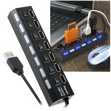Insten 7 Port Usb Hub With On Off Switch Adapter Led Light Walmart Com In 2020 Usb Hub Usb Computer Accessories