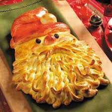 Santa Bread Recipe And Step By Step Instructions From Taste Of Home Christmas Food Santa Bread Food