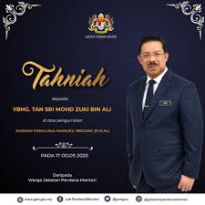 Tan sri mohd zuki bin ali. Jab Perdana Menteri On Twitter Sekalung Tahniah Kepada Ybhg Tan Sri Mohd Zuki Bin Ali Di Atas Pengurniaan Darjah Panglima Mangku Negara P M N Pada 17 Ogos 2020 Daripada Warga Jabatan Perdana Menteri