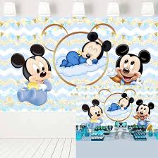 Buy Baby Mickey Mouse 1st Birthday Party Supplies Blue Golden Backdrop For Cake Table Baby Shower Background Cartoon Photo Studio Props 355 Online In India B096fkl1zh