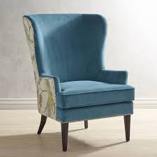 Asher Teal Chair With Peacock Back Detail Pier 1 Imports Leather Dining Room Chairs Upholstered Chairs Chair