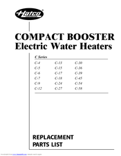 Hatco C 39 Manuals