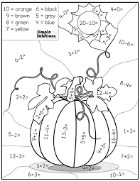 Browse and print these coloring pages to help kids practice skills like number recognition, using a legend and more. Download A Free Addition And Subtraction Color By Number Math Fall Addition Subtract Math Activities Preschool Kids Math Worksheets Halloween Worksheets