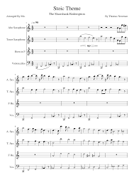 Discover more music, more often. Stoic Theme The Shawshank Redemption Sheet Music For Saxophone Alto French Horn Strings Group Saxophone Tenor Mixed Quartet Download And Print In Pdf Or Midi Free Sheet Music For Stoic Theme