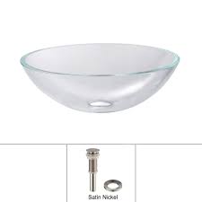kraus glass vessel sink in crystal