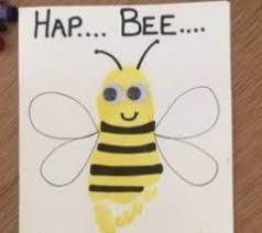 Lots of ideas for birthday cards for toddlers to make as well as other homemade card ideas as well. Hand And Foot Print Craft Ideas Mama In Grace Homemade Birthday Cards Dad Birthday Card Bee Birthday Cards
