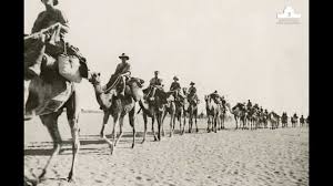 Military vans, buses and police cars. The Imperial Camel Corps Australian War Memorial