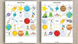 Download your shark game for kids printable here. Free Printable Space Bingo For Out Of This World Fun The Artisan Life