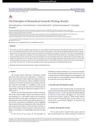Pdf The Principles Of Biomedical Scientific Writing Results
