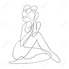 Various images and illustrations of women body outline and silhouettes in black which can be useful for posters, medical layout, fashion stuffs and more. Vector Outline Black And White Illustration Of Woman Body One Royalty Free Cliparts Vectors And Stock Illustration Image 153633851