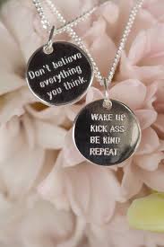 Inspirational Quote Engraved Minimalist Sterling Silver Pendant Hand Made By An Indep Silver Necklace Simple Minimalist Jewelry Silver Silver Jewelry Fashion