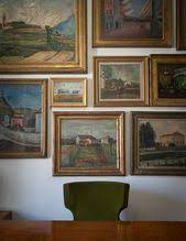 Antiquariato In Vendita Online Nowarc Parete Con Foto Cornici Artistiche Dipinti Floreali