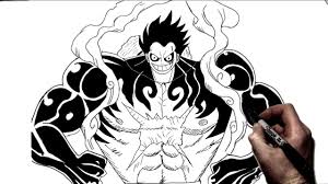 No.4leader of the straw hat pirates. How To Draw Luffy Gear 4 Step By Step One Piece Youtube