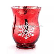 China Linlang Shanghai Wholesale Christmas Decor Red Large Hurricane Glass Candle Holders Manufacturer And Supplier Linlang