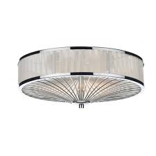 Modern flush led ceiling lights uk. Dar Osl5050 Oslo 3 Light Flush Polished Chrome