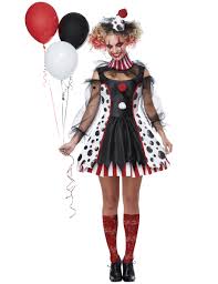 Psycho clown circus & freaks. Psycho Clown Kostum Fur Damen Halloween Kostum Schwarz Weiss Rot Gunstige Faschings Kostume Bei Karneval Megastore