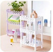 Haotfire Plastic Small Storage Shelves Plastic Basket Square 3 Layers Desk Stand Rack Bat Small Storage Shelves Storage Closet Shelving Kitchen Utensil Storage